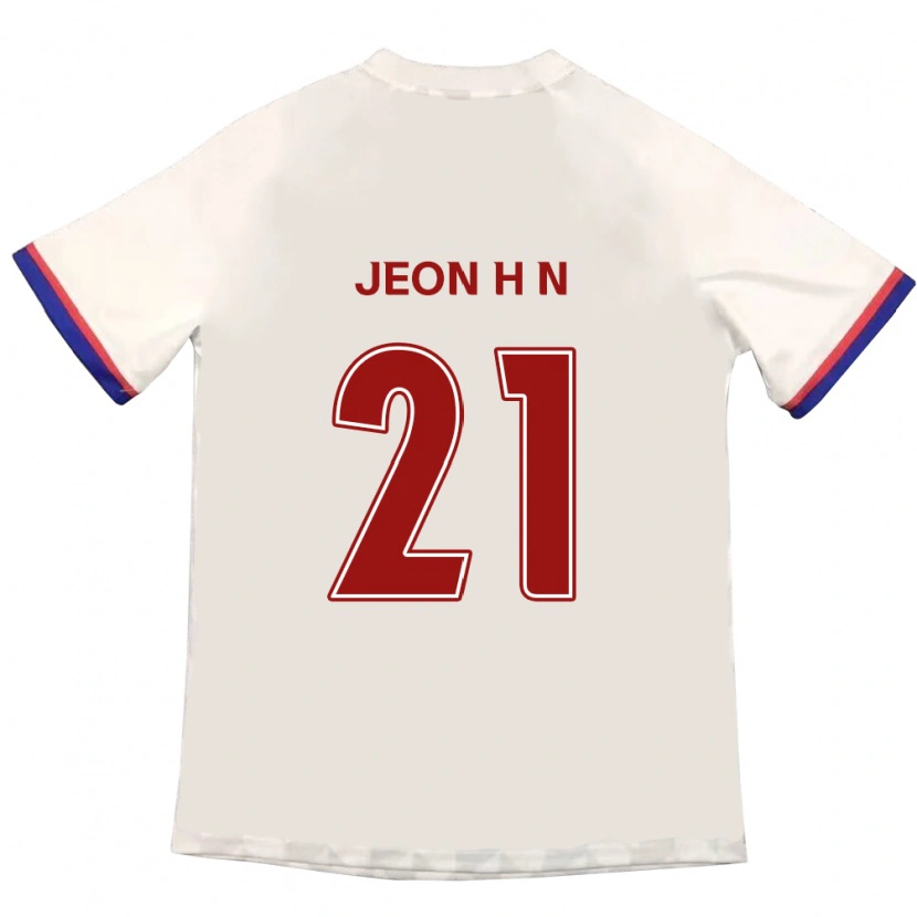 Danxen Kobiety Jeon Ha-Neul #21 Królewski Niebieski Czerwony Wyjazdowa Koszulka 2025/26 Koszulki Klubowe