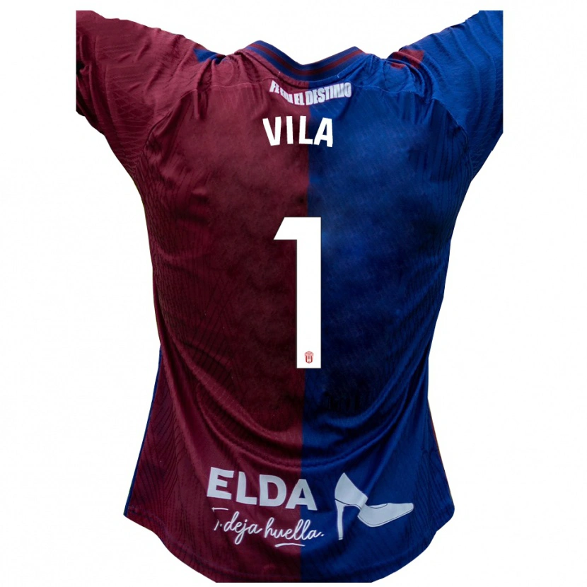 Danxen Kobiety Ramón Vila #1 Niebiesko Czerwony Domowa Koszulka 2025/26 Koszulki Klubowe