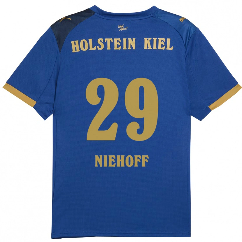 Danxen Kobiety Niklas Niehoff #29 Niebiesko Złoty Domowa Koszulka 2025/26 Koszulki Klubowe
