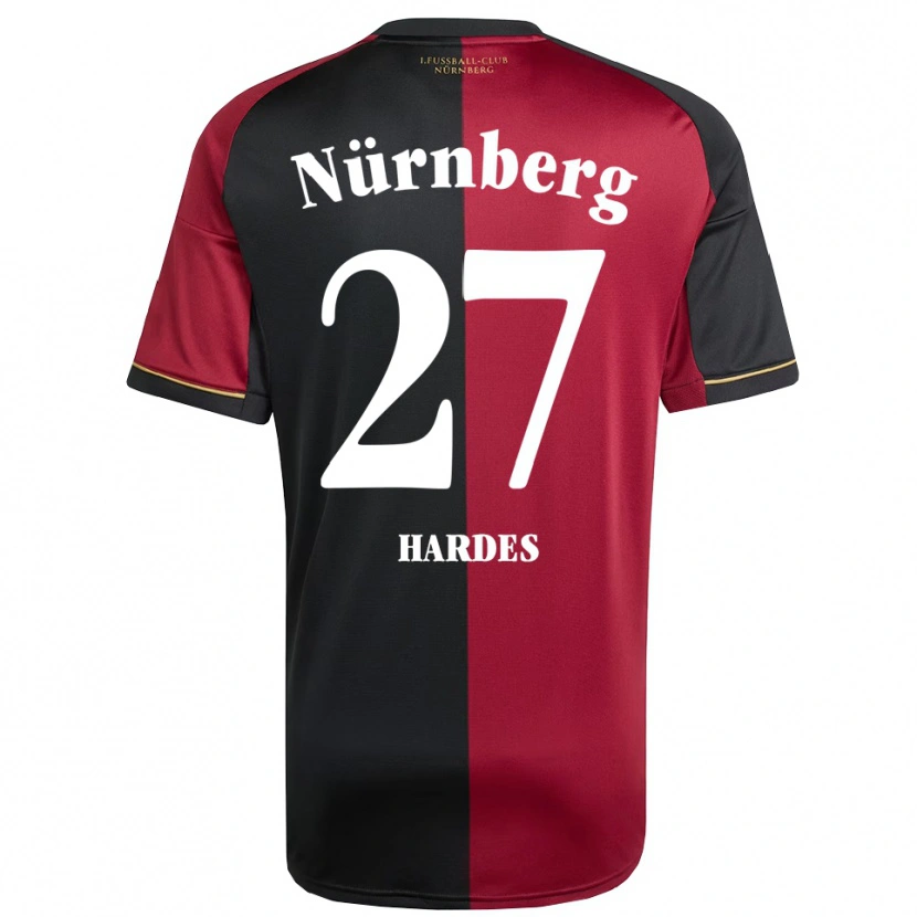Danxen Kobiety Aaron Hardes #27 Burgundowo Czarny Domowa Koszulka 2025/26 Koszulki Klubowe