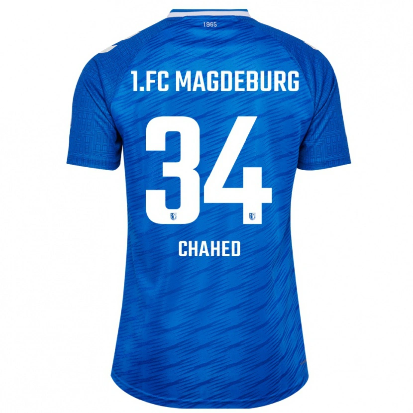 Danxen Kobiety Tarek Chahed #34 Niebiesko Biały Domowa Koszulka 2025/26 Koszulki Klubowe