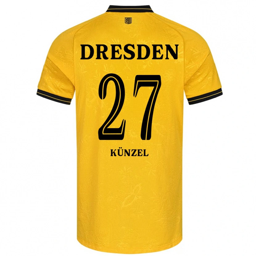 Danxen Kobiety Nico Künzel #27 Żółto Czarny Domowa Koszulka 2025/26 Koszulki Klubowe