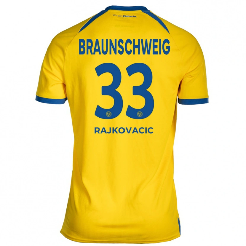 Danxen Kobiety Marko Rajkovacic #33 Żółto Niebieski Domowa Koszulka 2025/26 Koszulki Klubowe