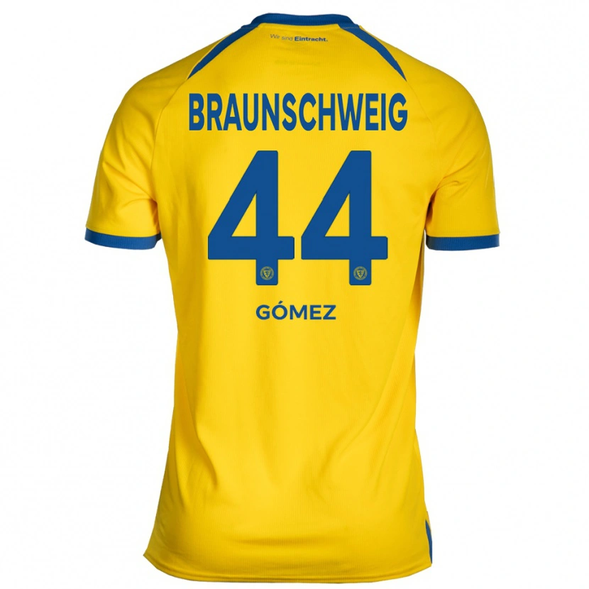 Danxen Kobiety Johan Gómez #44 Żółto Niebieski Domowa Koszulka 2025/26 Koszulki Klubowe
