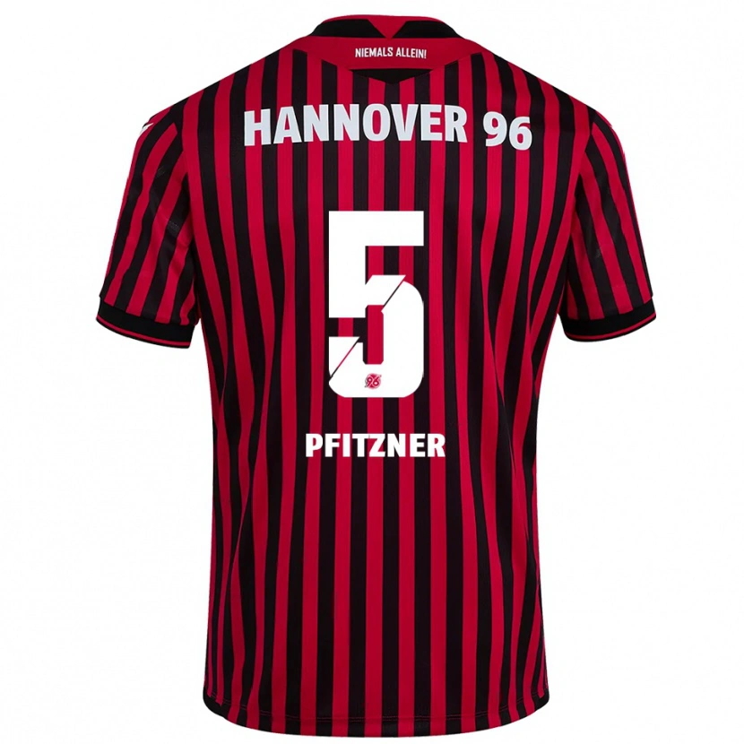 Danxen Kobiety Kylian Pfitzner #5 Czerwono Czarny Domowa Koszulka 2025/26 Koszulki Klubowe