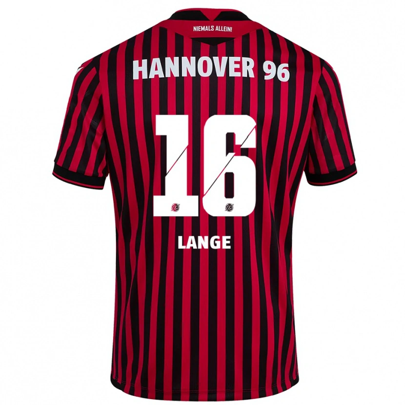 Danxen Kobiety Anton Lange #16 Czerwono Czarny Domowa Koszulka 2025/26 Koszulki Klubowe