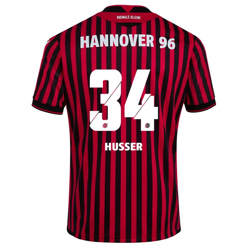Danxen Kobiety Denis Husser #34 Czerwono Czarny Domowa Koszulka 2025/26 Koszulki Klubowe