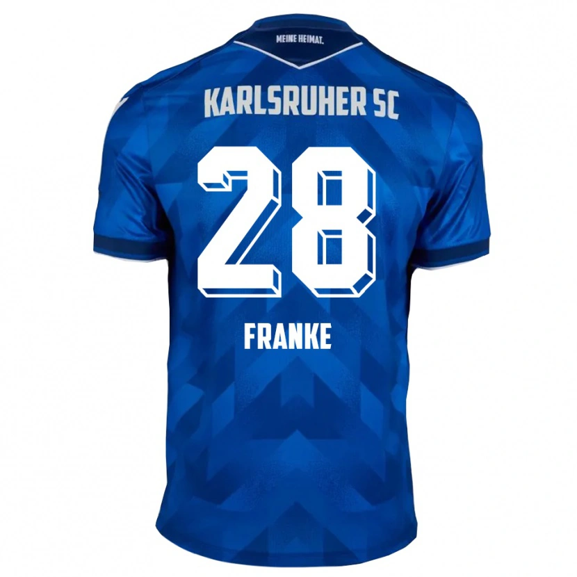Danxen Kobiety Marcel Franke #28 Niebiesko Biały Domowa Koszulka 2025/26 Koszulki Klubowe