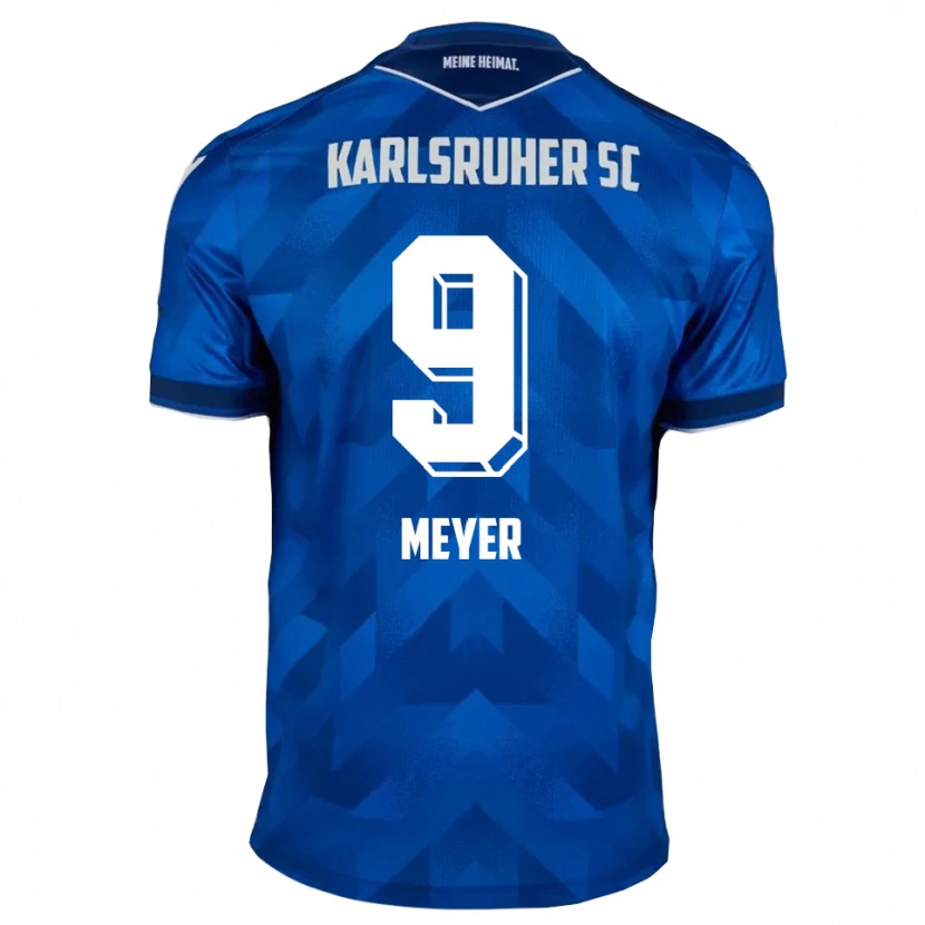 Danxen Kobiety John Meyer #9 Niebiesko Biały Domowa Koszulka 2025/26 Koszulki Klubowe