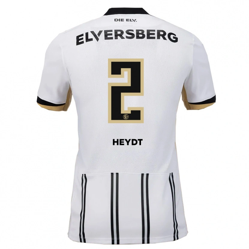 Danxen Kobiety Robin Heydt #2 Biało Czarny Domowa Koszulka 2025/26 Koszulki Klubowe