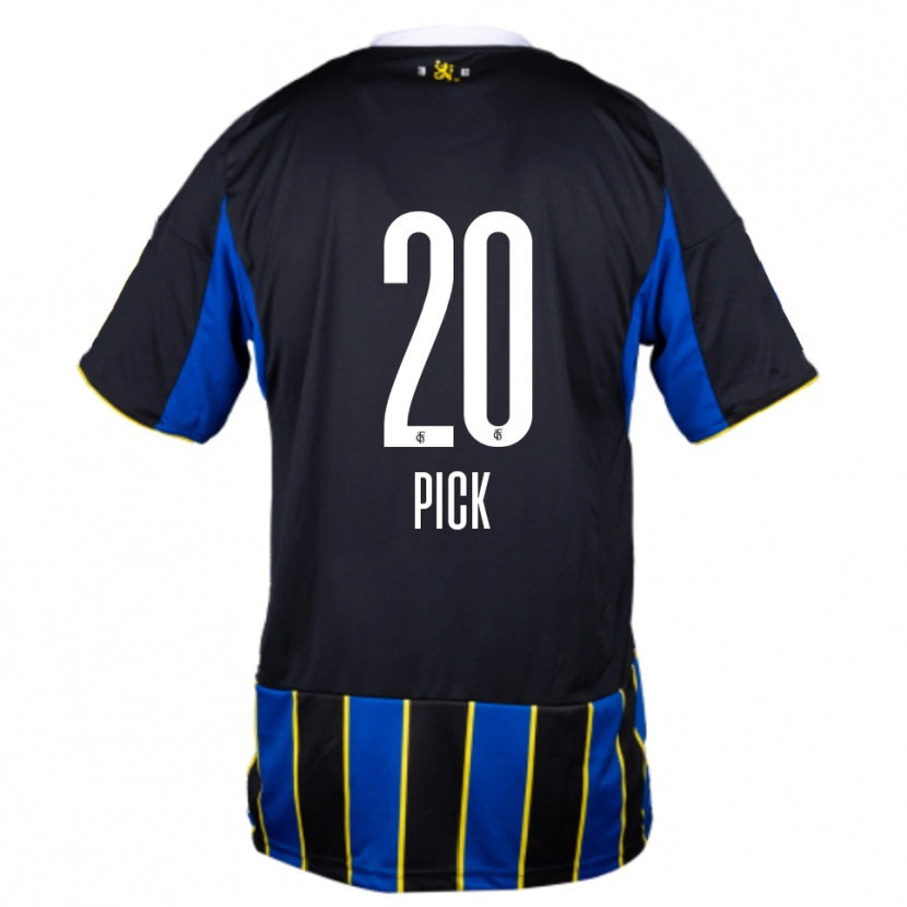 Danxen Kobiety Florian Pick #20 Niebiesko Czarno Żółty Domowa Koszulka 2025/26 Koszulki Klubowe