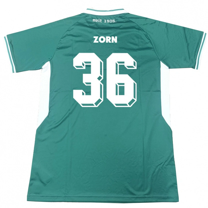 Danxen Kobiety Emil Zorn #36 Zielono Biały Domowa Koszulka 2025/26 Koszulki Klubowe