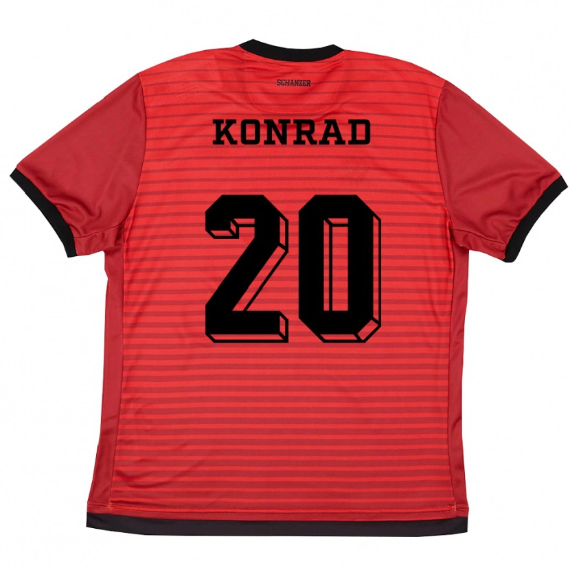 Danxen Kobiety Felix Konrad #20 Czerwono Czarny Domowa Koszulka 2025/26 Koszulki Klubowe