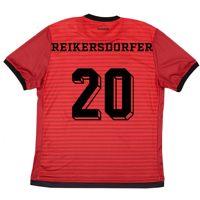 Danxen Kobiety Katharina Reikersdorfer #20 Czerwono Czarny Domowa Koszulka 2025/26 Koszulki Klubowe