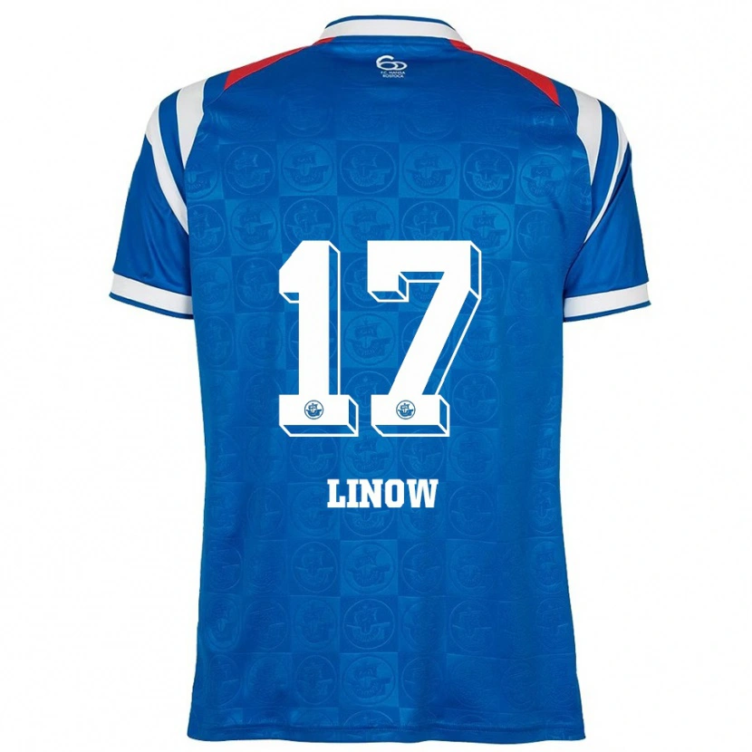 Danxen Kobiety Jan Linow #17 Niebiesko Biało Czerwony Domowa Koszulka 2025/26 Koszulki Klubowe