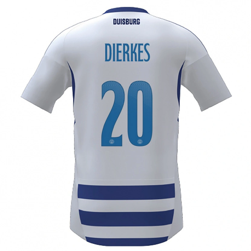 Danxen Kobiety Theorina Dierkes #20 Biało Niebieski Domowa Koszulka 2025/26 Koszulki Klubowe