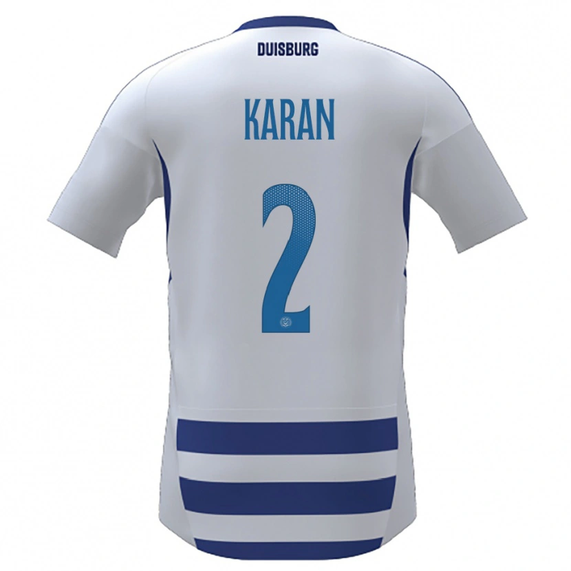 Danxen Kobiety Mikail Karan #2 Biało Niebieski Domowa Koszulka 2025/26 Koszulki Klubowe