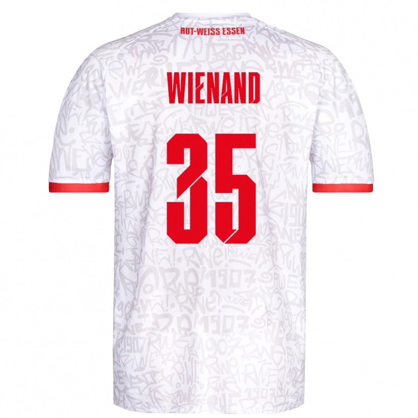 Danxen Kobiety Felix Wienand #35 Biało Czerwony Domowa Koszulka 2025/26 Koszulki Klubowe