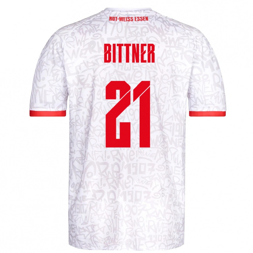Danxen Kobiety Lucas Bittner #21 Biało Czerwony Domowa Koszulka 2025/26 Koszulki Klubowe