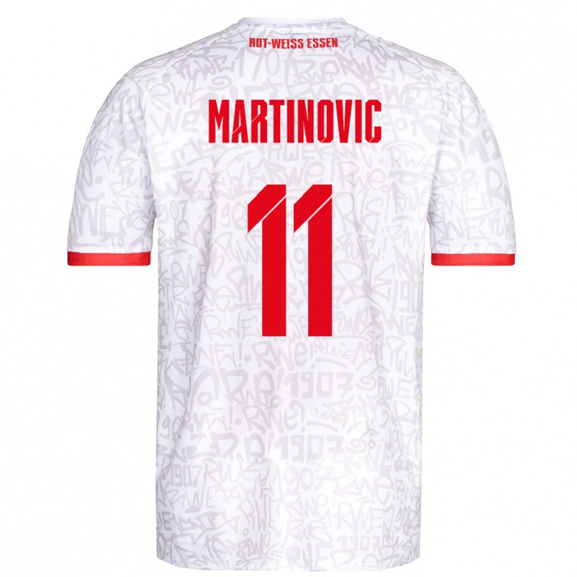 Danxen Kobiety Dominik Martinovic #11 Biało Czerwony Domowa Koszulka 2025/26 Koszulki Klubowe