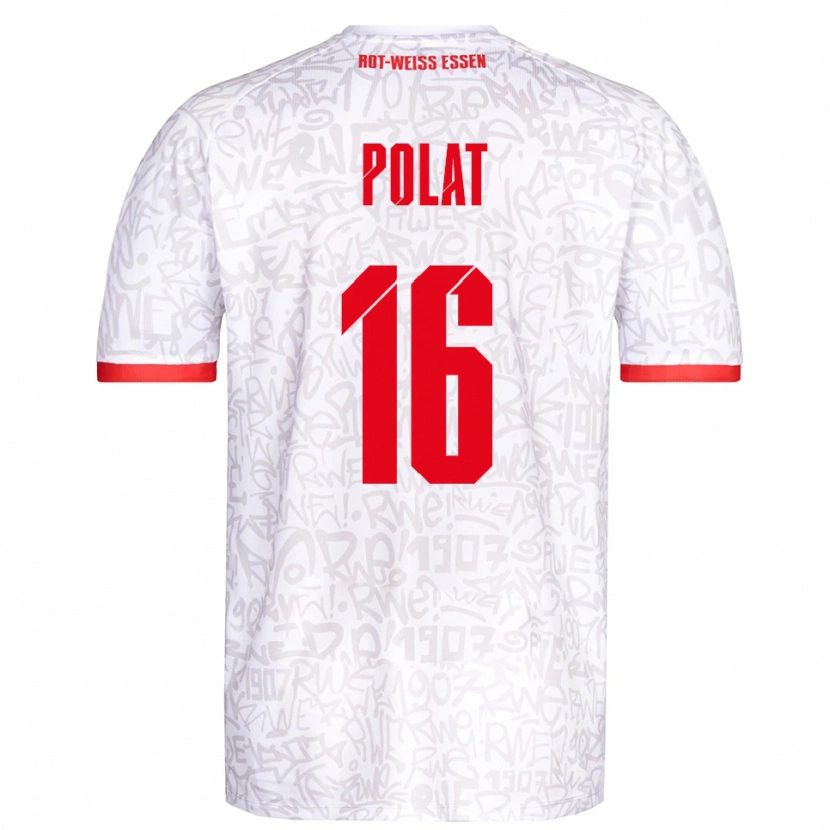 Danxen Kobiety Mert Polat #16 Biało Czerwony Domowa Koszulka 2025/26 Koszulki Klubowe