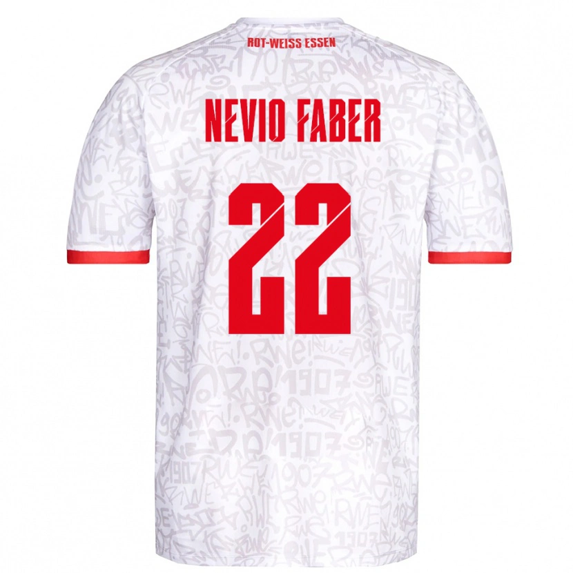 Danxen Kobiety Arne Nevio Faber #22 Biało Czerwony Domowa Koszulka 2025/26 Koszulki Klubowe
