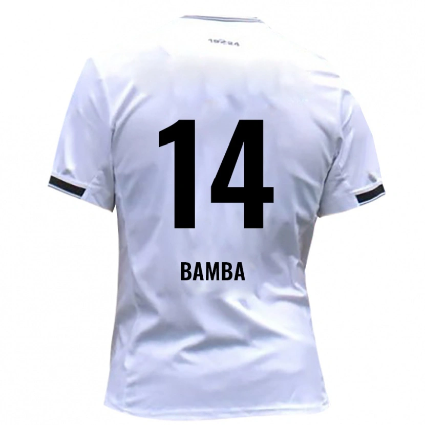 Danxen Kobiety Emmanuel Bamba #14 Biało Czerwony Domowa Koszulka 2025/26 Koszulki Klubowe
