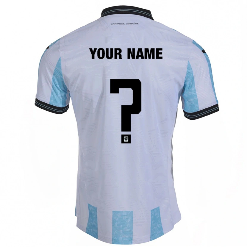 Danxen Kobiety Twoje Imię #0 Biało Błękitny Domowa Koszulka 2025/26 Koszulki Klubowe