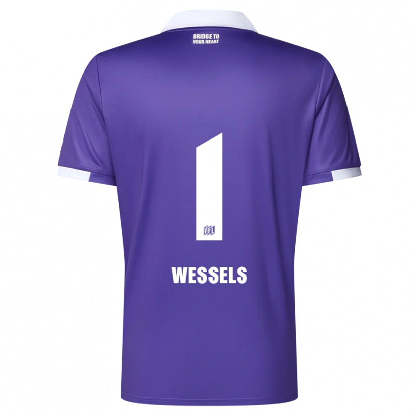 Danxen Kobiety Felix Wessels #1 Fioletowo Biały Domowa Koszulka 2025/26 Koszulki Klubowe