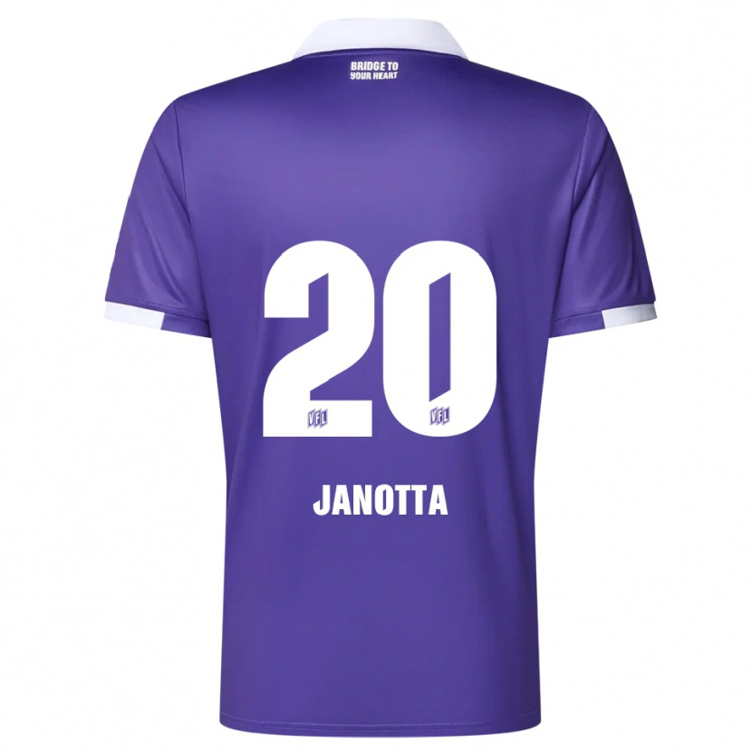 Danxen Kobiety Theo Janotta #20 Fioletowo Biały Domowa Koszulka 2025/26 Koszulki Klubowe