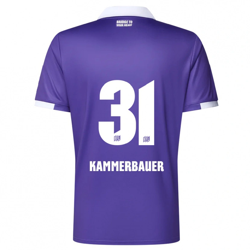 Danxen Kobiety Patrick Kammerbauer #31 Fioletowo Biały Domowa Koszulka 2025/26 Koszulki Klubowe