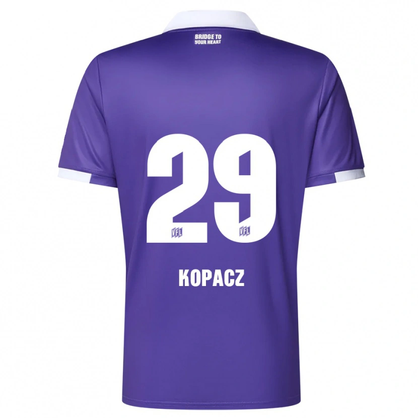 Danxen Kobiety David Kopacz #29 Fioletowo Biały Domowa Koszulka 2025/26 Koszulki Klubowe
