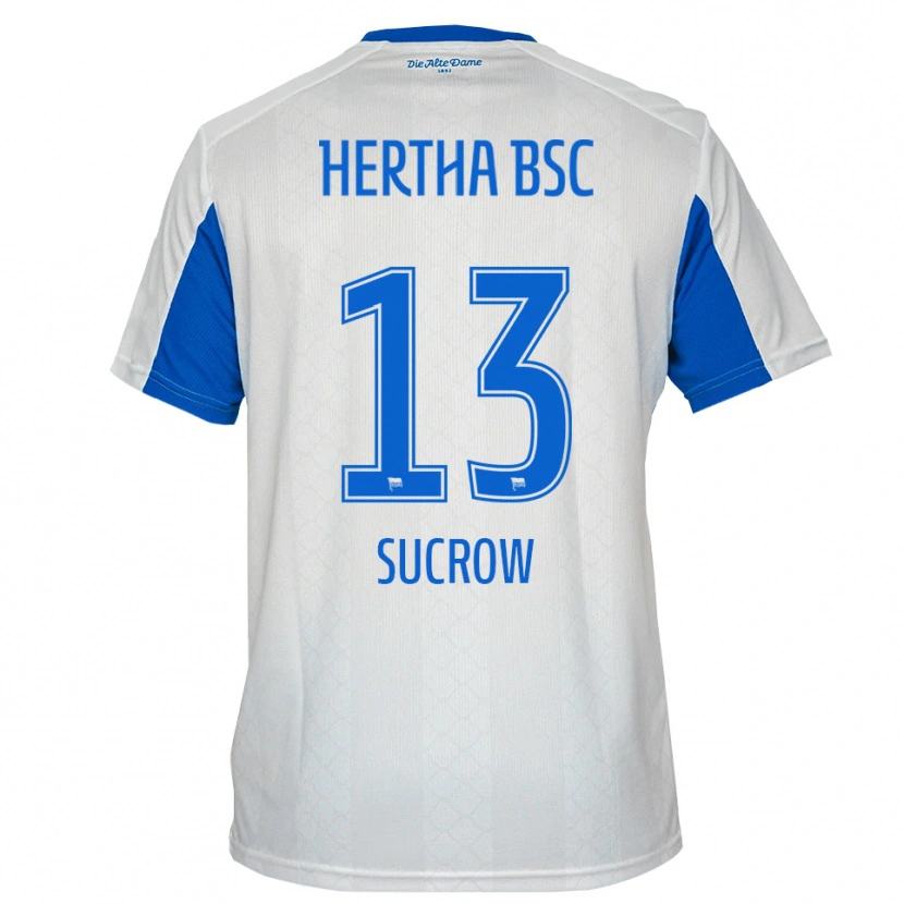 Danxen Kobiety Connor Sucrow #13 Biało Niebieski Wyjazdowa Koszulka 2025/26 Koszulki Klubowe