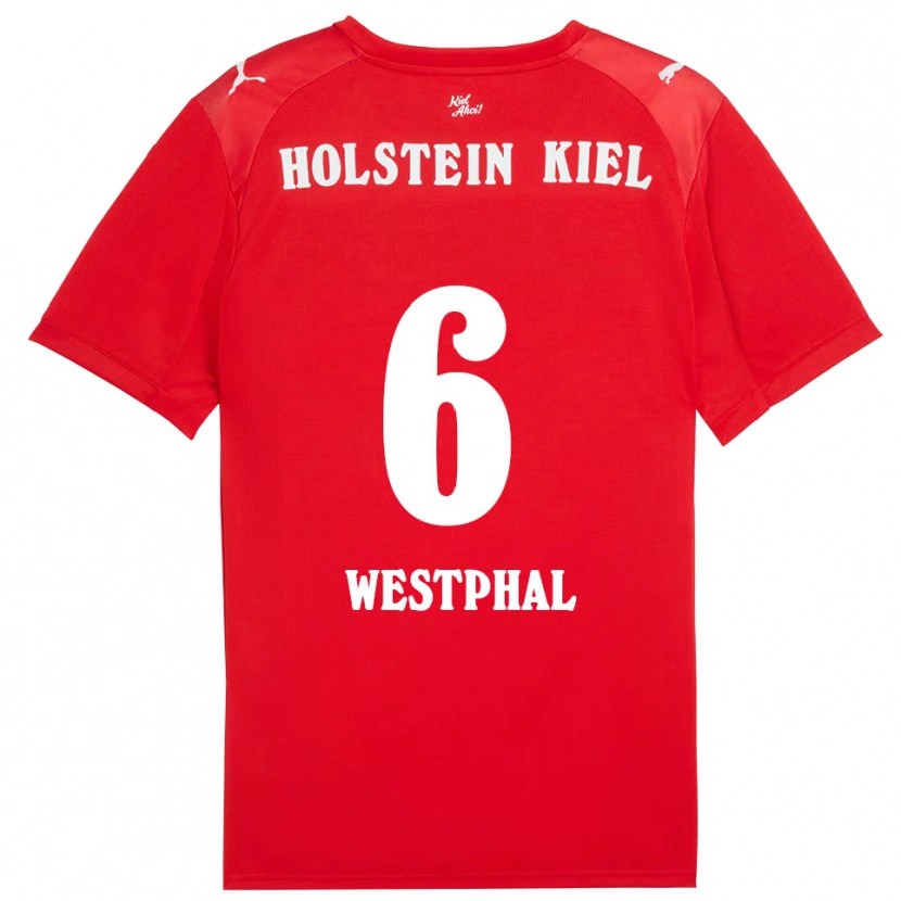Danxen Kobiety Henrik Westphal #6 Czerwono Niebieski Wyjazdowa Koszulka 2025/26 Koszulki Klubowe