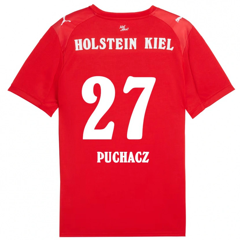 Danxen Kobiety Tymoteusz Puchacz #27 Czerwono Niebieski Wyjazdowa Koszulka 2025/26 Koszulki Klubowe