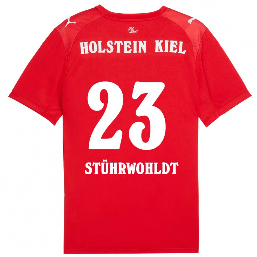 Danxen Kobiety Timon Stührwohldt #23 Czerwono Niebieski Wyjazdowa Koszulka 2025/26 Koszulki Klubowe