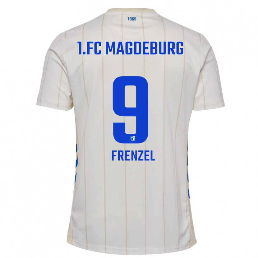 Danxen Kobiety Joonas Frenzel #9 Biało Niebieski Wyjazdowa Koszulka 2025/26 Koszulki Klubowe