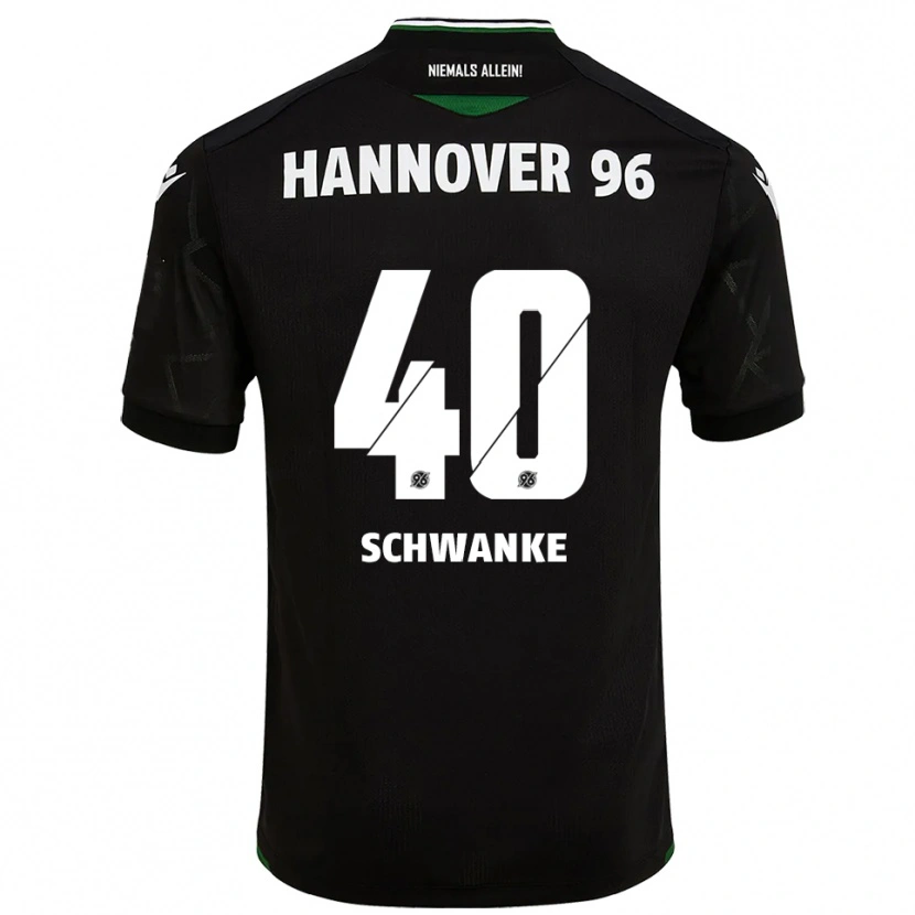 Danxen Kobiety Jonas Schwanke #40 Czarno Zielony Wyjazdowa Koszulka 2025/26 Koszulki Klubowe