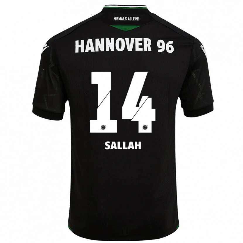 Danxen Kobiety Ebrima Sallah #14 Czarno Zielony Wyjazdowa Koszulka 2025/26 Koszulki Klubowe