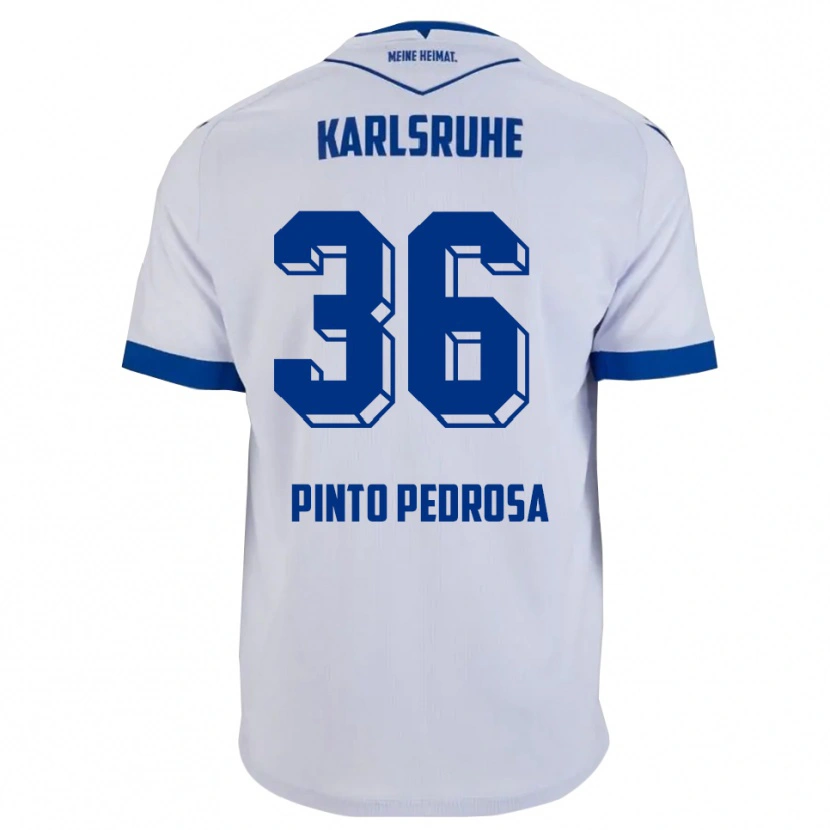 Danxen Kobiety Rafael Pinto Pedrosa #36 Biało Niebieski Wyjazdowa Koszulka 2025/26 Koszulki Klubowe