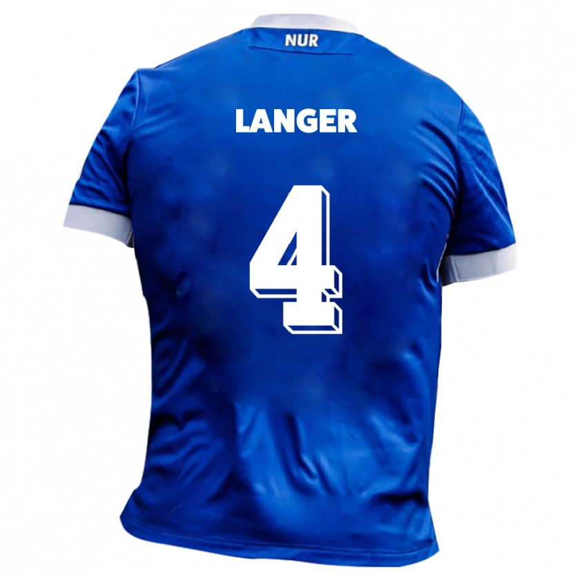 Danxen Kobiety Phillip Langer #4 Niebiesko Biały Wyjazdowa Koszulka 2025/26 Koszulki Klubowe
