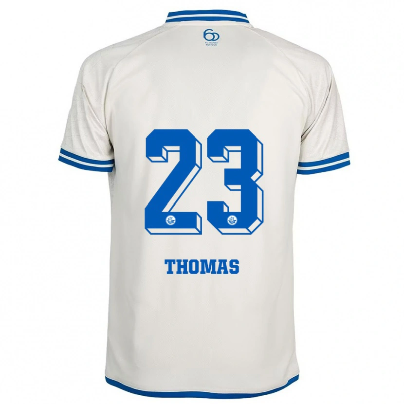Danxen Kobiety Jordan Thomas #23 Biało Niebieski Wyjazdowa Koszulka 2025/26 Koszulki Klubowe