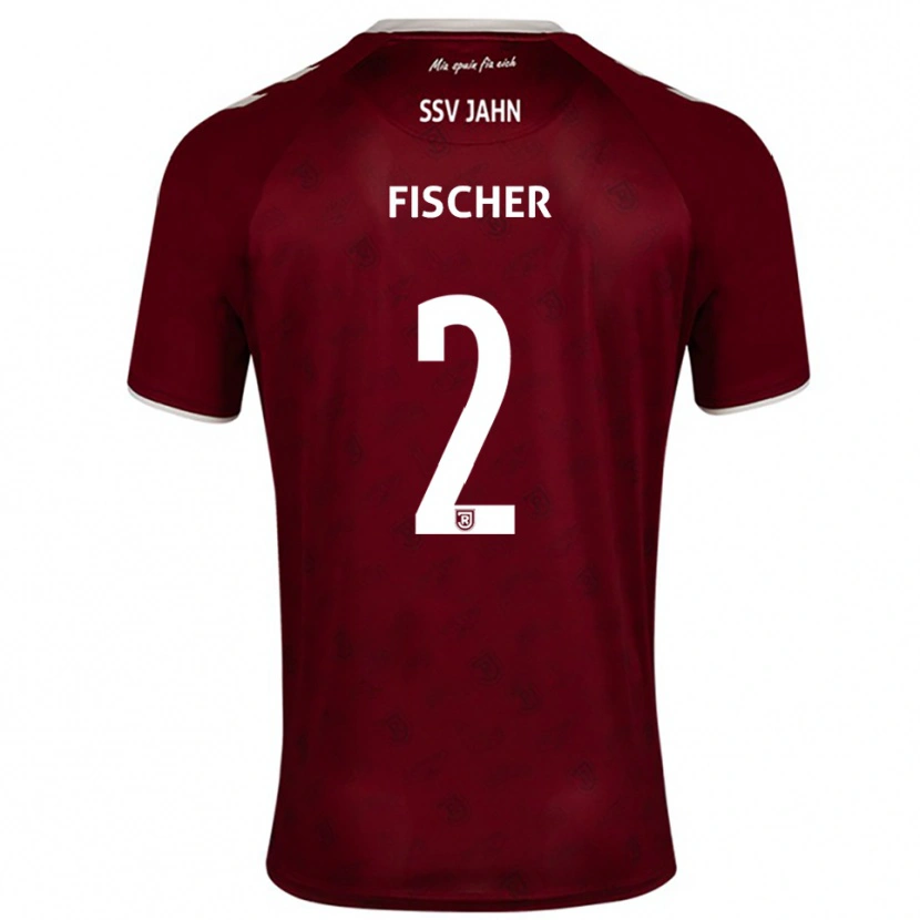 Danxen Kobiety Florian Fischer #2 Burgundowo Biały Wyjazdowa Koszulka 2025/26 Koszulki Klubowe