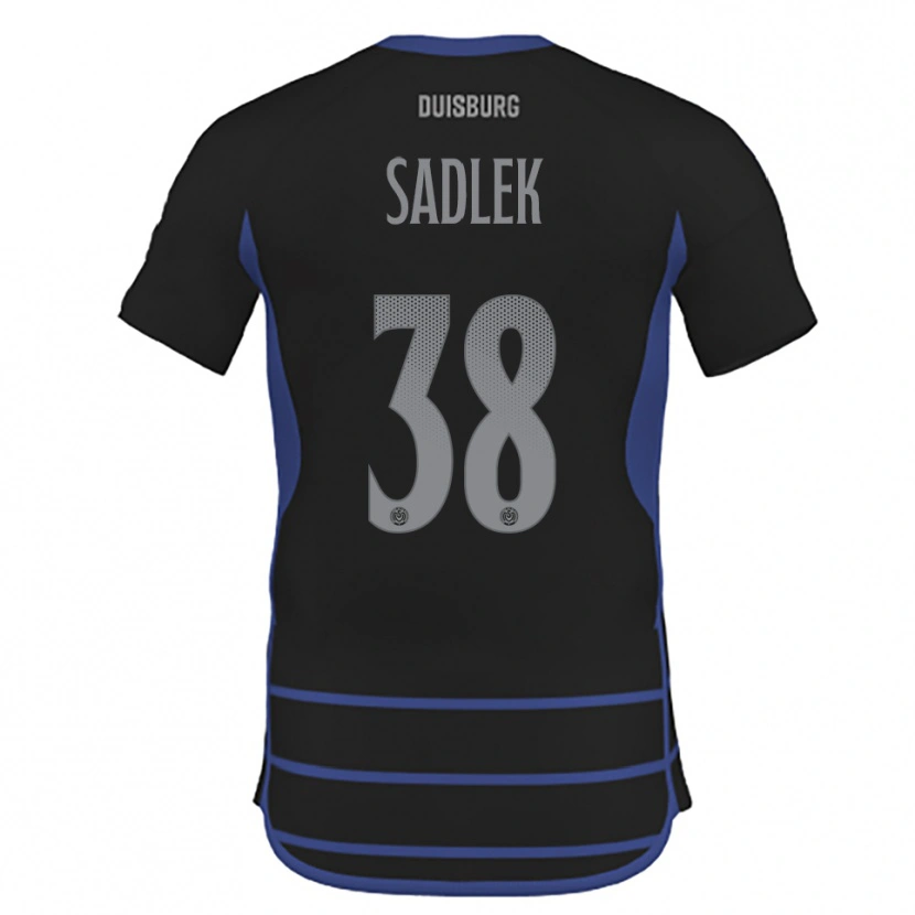Danxen Kobiety Gabriel Sadlek #38 Czarno Niebieski Wyjazdowa Koszulka 2025/26 Koszulki Klubowe
