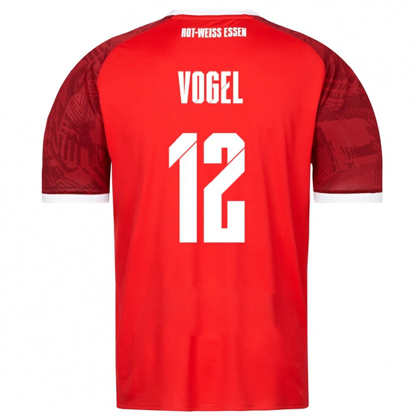 Danxen Kobiety Colin Vogel #12 Czerwono Burgundowo Biały Wyjazdowa Koszulka 2025/26 Koszulki Klubowe