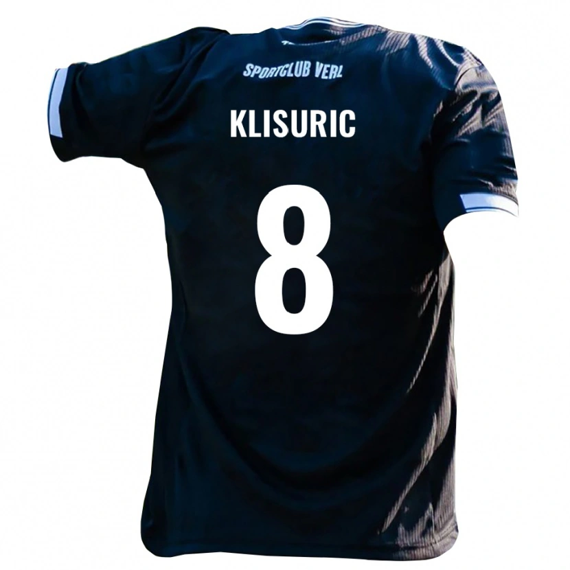 Danxen Kobiety Lazar Klisuric #8 Czarno Biały Wyjazdowa Koszulka 2025/26 Koszulki Klubowe
