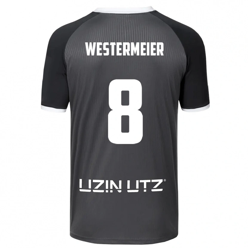Danxen Kobiety Ben Westermeier #8 Szaro Biały Wyjazdowa Koszulka 2025/26 Koszulki Klubowe