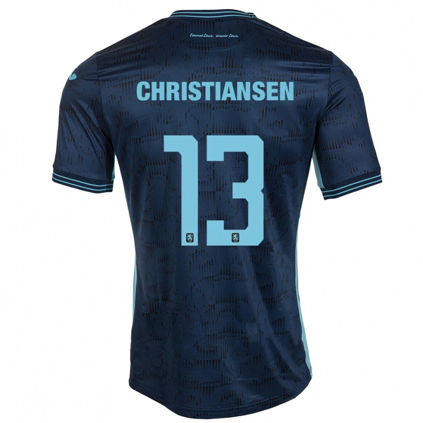 Danxen Kobiety Max Christiansen #13 Królewski Niebieski Wyjazdowa Koszulka 2025/26 Koszulki Klubowe
