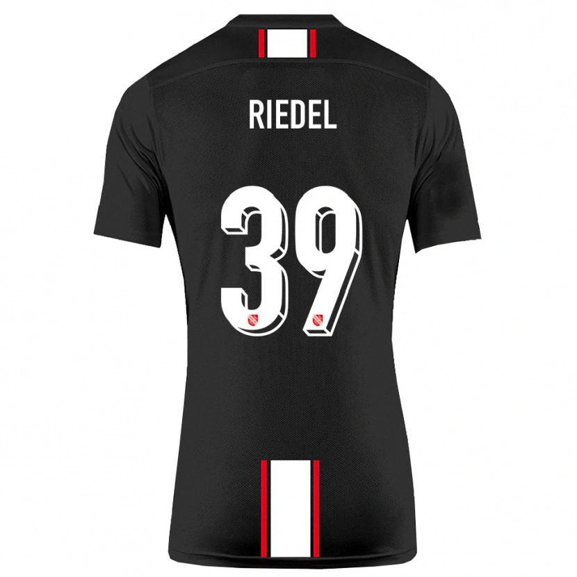Danxen Kobiety Florian Riedel #39 Czarno Biały Wyjazdowa Koszulka 2025/26 Koszulki Klubowe