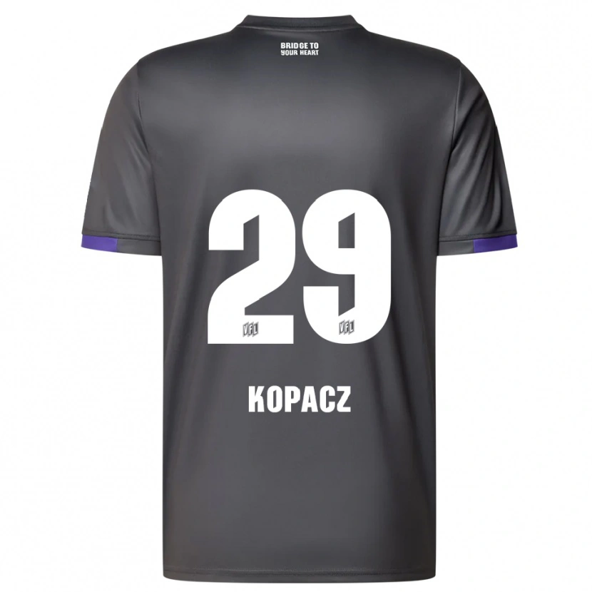 Danxen Kobiety David Kopacz #29 Szaro Fioletowy Wyjazdowa Koszulka 2025/26 Koszulki Klubowe